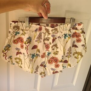 white floral boxer shorts are likely the "Wren Boxer Shorts" by Anthropologie